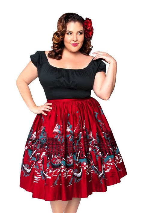 Jenny Skirt In Italian Landscape Plus Size Pinup Girl Clothing