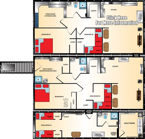 Bunker Floor Plans And Pricing For Models Of Various Sizes Rising S