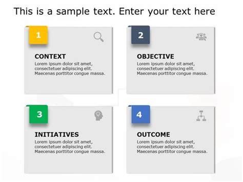 Four Text Boxes Powerpoint Template Slideuplift