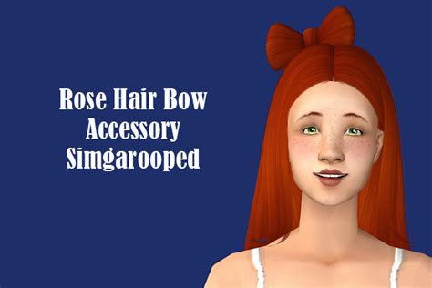 Deedee Sims Bow Accessories Only Play Rose Hair Sims Mods Sims 2