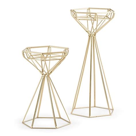 It can be used as tabletop candleholders, or as a floor candleholder. Geometric Candle Holder Set - The Knot Shop