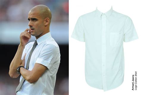 Josep pep guardiola sala (catalan pronunciation: Armani Jeans Logo Cotton Shirt - White | Pep guardiola ...