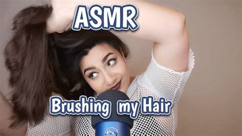 [asmr] hair brushing with different brushes youtube