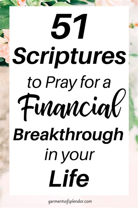 51 Scriptures To Pray For Financial Breakthrough With Free Printable