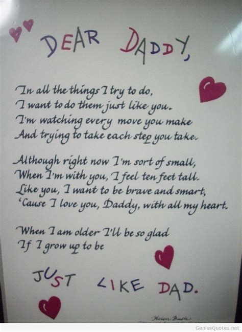Dear Dad Poems From Daughter Long Side Story