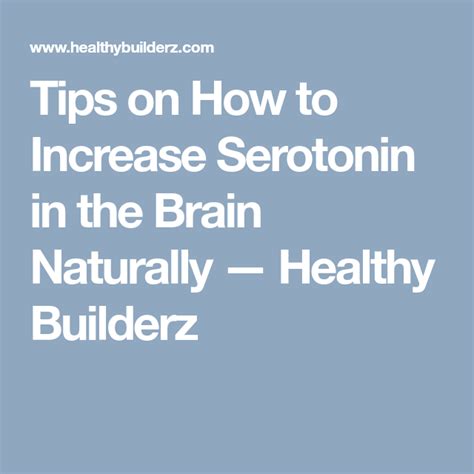 For mood and behaviour need to be studied more. Tips on How to Increase Serotonin in the Brain Naturally ...
