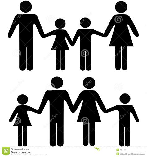 Do not post pictures or comments pertaining to real or imagined daughters of yours or anyone else's. Mom Dad Boy Girl Family Holding Hands Symbols Stock Vector ...