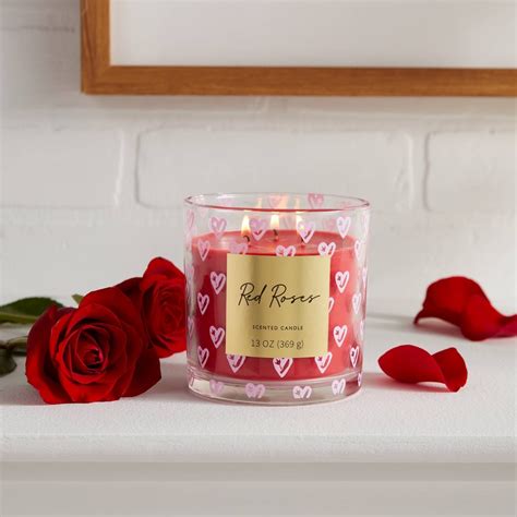 A Romantic Candle Threshold 13oz Valentines Glass Jar Candle With Lid