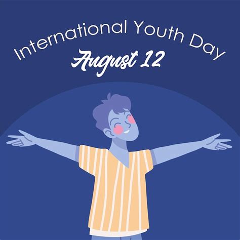 Journée Internationale De La Jeunesse 12 Août Vecteur Gratuite