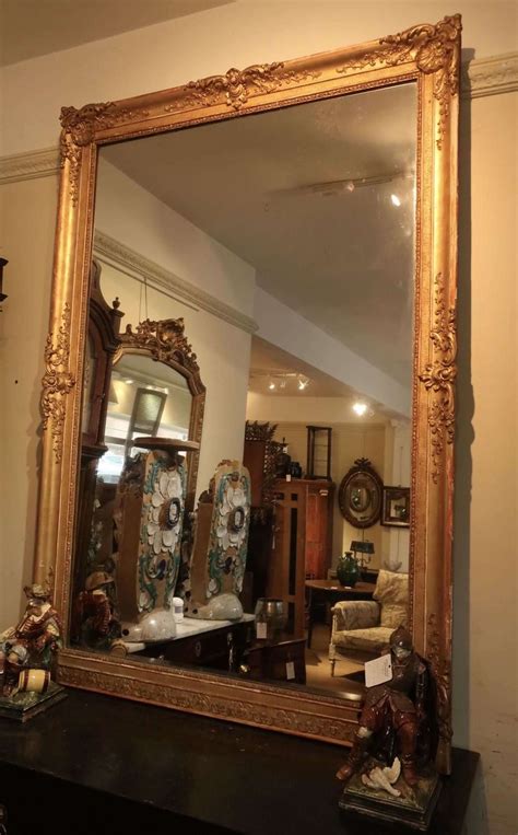Very Large Antique Gilt Mirror In Antique Gilt Mirrors
