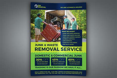 Junk Removal Services Flyer Template Graphic By Owpictures · Creative