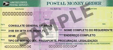 Haga su cheque o giro postal a nombre del: Money Order: como utilizá-la? · Despachante 55