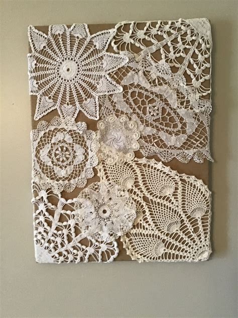 Pin By Karen Mathews On Doilies Crafts Crochet Wall Art Doily Art