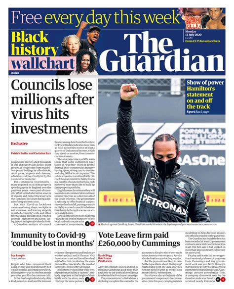 The Guardian July 13 2020 Newspaper Get Your Digital Subscription