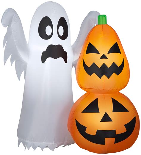 Airblown Halloween 4 Foot Inflatable Ghost Pumpkin By Gemmy Industries