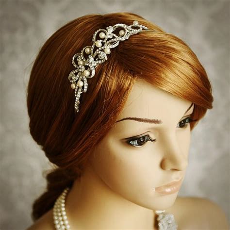 Tegan Vintage Inspired Bridal Headband Art Deco Wedding Headband