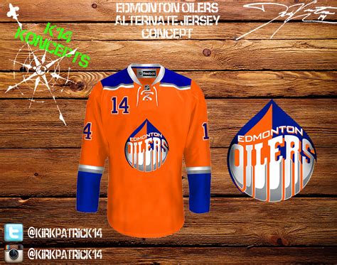 Keeping my oilers jersey up to date. Hockey Concept Ideas: Wednesday: New HCI Writer!