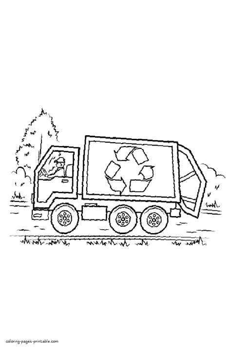 Recycle Truck Coloring Pages : Https Wasterecyclingworkersweek Org Wp