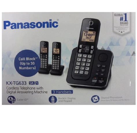 Set 3 Teléfonos Inlambricos Panasonic Kx Tg633sk Dect 60 309900