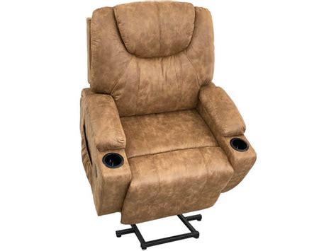Lifesmart Btl8777acrm Power Lift Chair With Massage Heat And Usb Brown Cracked