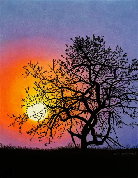 √ Colored Pencil Sunset