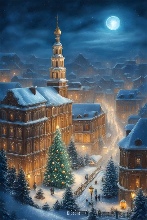 Vintage Christmas Charm: Whimsical Cityscapes 🎄. Season 1. Pic. 1 in 2024 | Vintage christmas