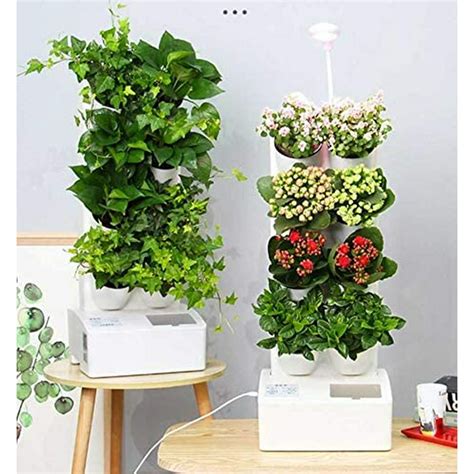 Smart Self Watering Wall Planter With Led Indoor Planter Herb Garden