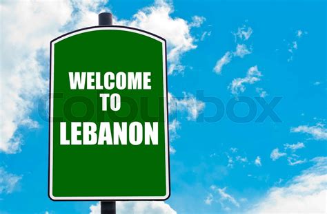 Welcome To Lebanon Stock Image Colourbox