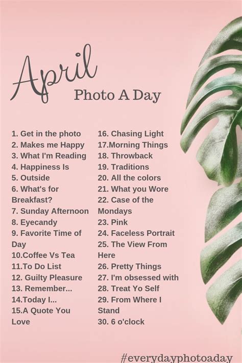 April Photo A Day Challenge For Instagram Photoaday Instagram