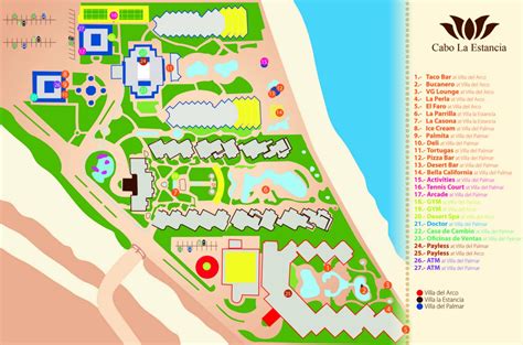 Resort Map Villa Del Palmar Beach Resort And Spa Cabo San Lucas Los