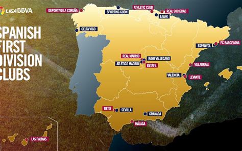 The season began on 12 september 2020 and is scheduled to conclude on 23 may 2021. La Liga Map