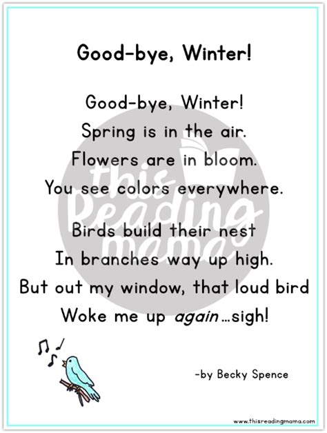 Short poems are one of the best options to start with because they can be easily memorised and enjoyed by children. FREE Spring Poetry Pack for Kids - This Reading Mama ...