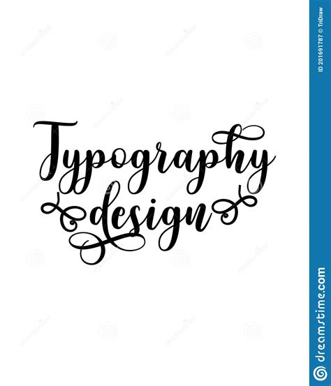 Typography Designhand Drawn Typography Poster Design Stock Vector