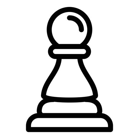 Chess Pawn Icon Outline Style 14348122 Vector Art At Vecteezy