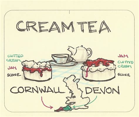 Cream Tea Cornwall Vs Devon Sketchplanations