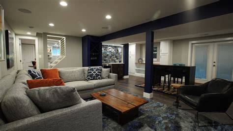 Fairfax Basement From Dark And Dingy To Modern And Warm Modern