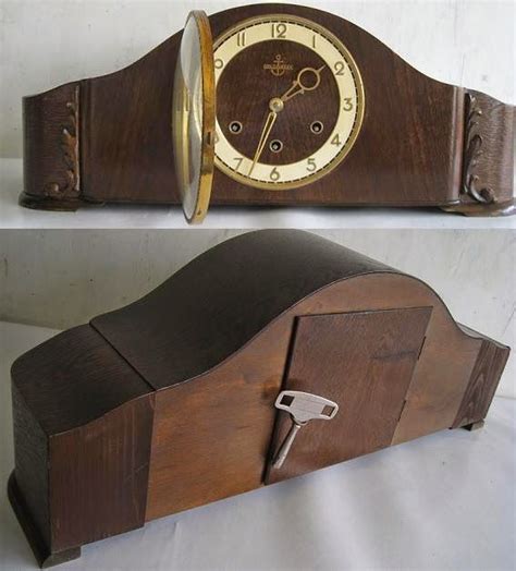 Original Classic Gold Anker Westminster Antique Art Deco Mantle Clock