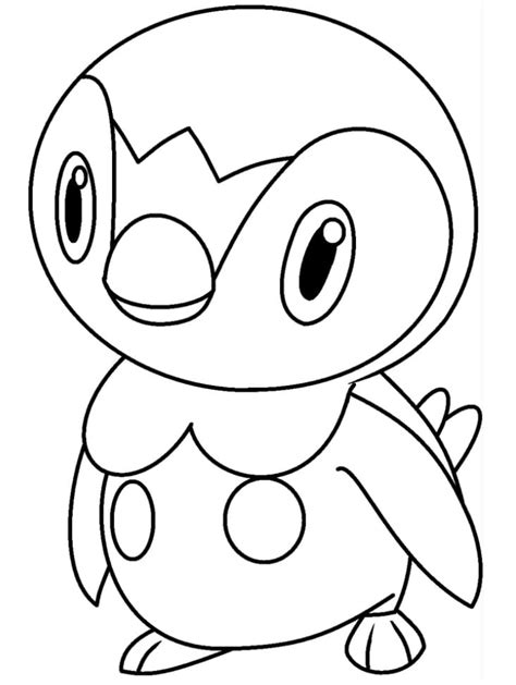 Adorable Piplup Coloring Page Free Printable Coloring Pages For Kids