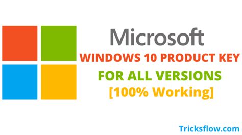 Windows 10 Product Key For All Versions 100 Working