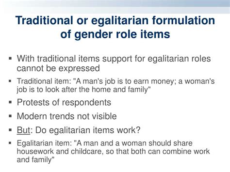 Ppt Using Egalitarian Items To Measure Gender Role Equality A Cross