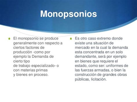 Monopsonios Duopolios Y Oligopolios