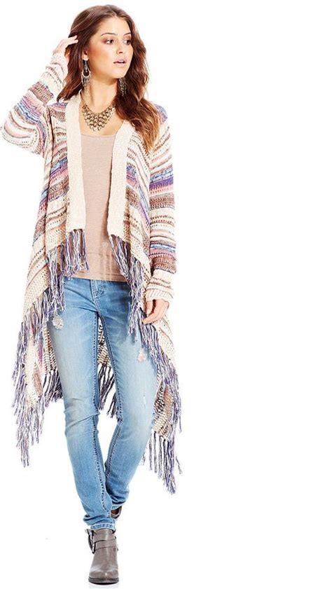 American Rag Striped Fringed Sweater on shopstyle.com ...