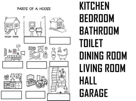 Ficha De Parts Of The House En Pdf Online Cuadernos Interactivos