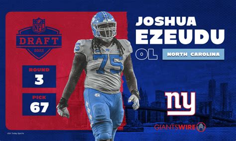 2022 Nfl Draft New York Giants Select Ol Joshua Ezeudu In Round 3