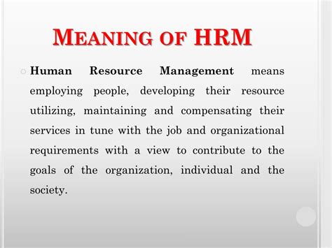Human Resources Management The Definition Of Human