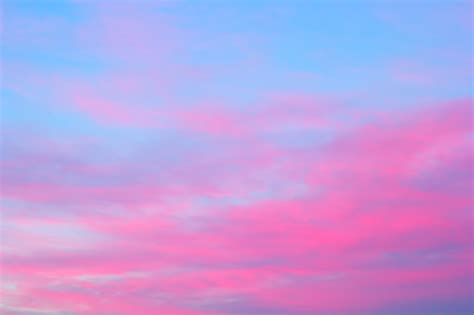 Premium Photo Bright Pink Clouds On A Blue Sky At The Sunset