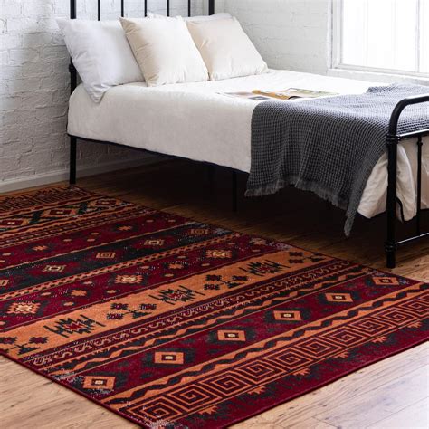 Rugscom Lucerne Collection Area Rug ‚Äì 9 X 12 Rust Red Low Pile Rug