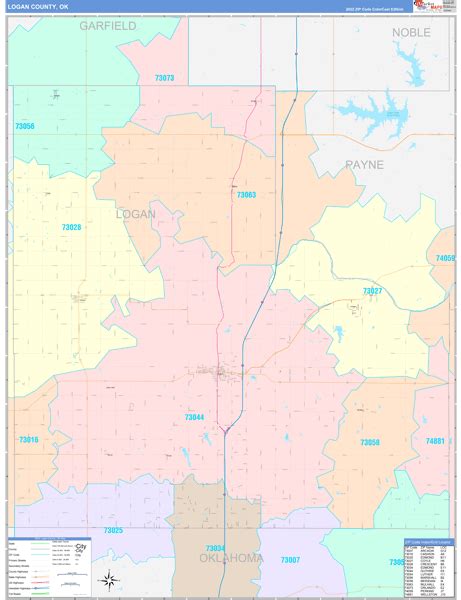 Wall Maps Of Logan County Oklahoma