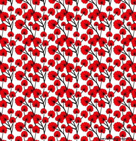 Red Flower Wallpaper Pattern Wallpapers Gallery