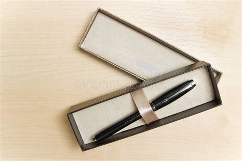 Pen In A Box Stock Photo Image Of Desk Luxury Black 16704838